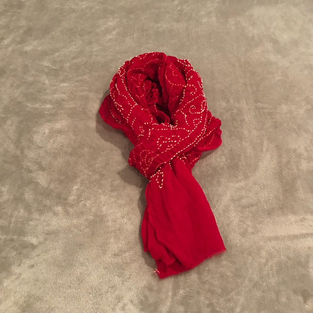 Beautiful red scarf